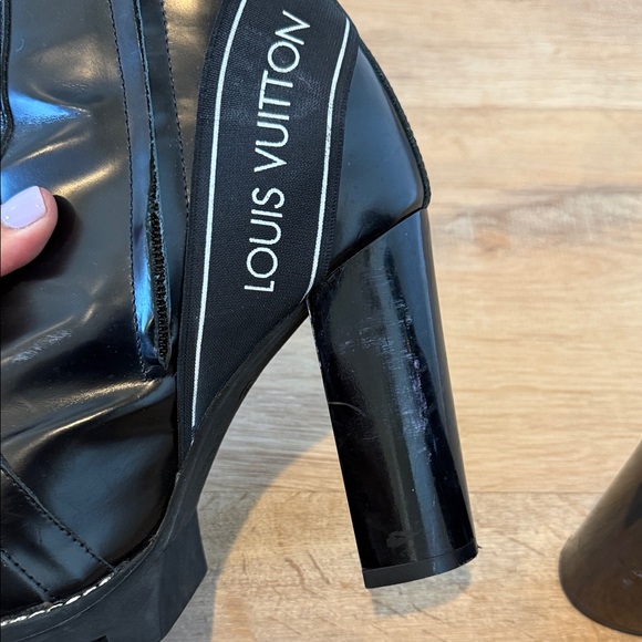 Louis Vuitton Black Patent Leather Combat Boots - Picture 9 of 15